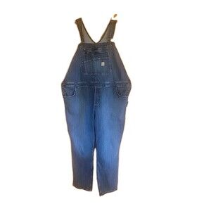 Carhartt  Bib Overalls  Denim 2XL Tall Model 0R6002-W New With Tags